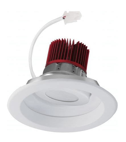 Elco Lighting E617C1230W2 - F 6" LED Light Engine with Adjustable Reflector Trim 12.88W, 3000K, 1250lm, Beam Angle 38°, Gen 2 - White Finish - Sonic Electric
