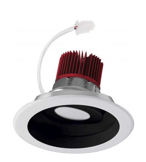 Elco Lighting E617C1630B 6 Inches LED Light Engine with Adjustable Reflector Trim, 3000K - Black w/White Finish - Sonic Electric