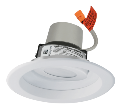 Elco Lighting E617R1230W - F 6" Round Adjustable Reflector Trim with LED Module & Driver, 15.7W, 3000K, 1250lm, 120V, Beam Angle 38° - White Finish - Sonic Electric