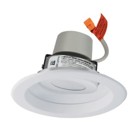 ELCO Lighting E617R12SDW 6 Inches Round Adjustable Reflector Trim with LED Module & Driver 15.7W, 1250lm - White Finish - Sonic Electric