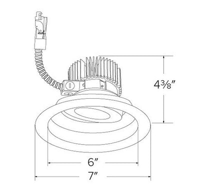 Elco Lighting E618L3027W2 6" LED Light Engine w/Adjustable Trim 31W, 3000lm, 2700K, 60° Beam - Warm White Finish - Sonic Electric