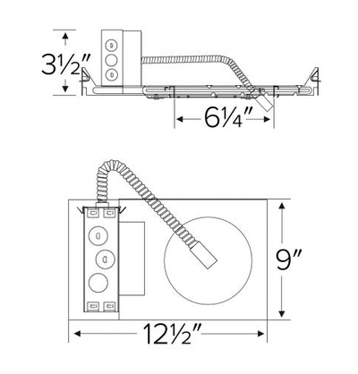 Elco Lighting E6LFU20S 6" New Construction Plaster Frame with Driver, 29.4W, 2000lm, 120/277V - Sonic Electric