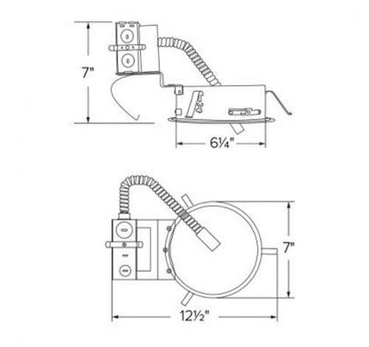 ELCO Lighting E6LRU30D 6 Inch Remodel Frame with Driver 3000lm 120/277V Triac/ELV/0 - 10V - Sonic Electric