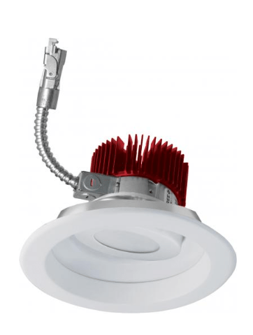 Elco Lighting E818L6035W2 8" Adjustable LED Light Engine Trims 71.4, 3500K, 6000lm, Beam Angle 60° - White Finish - Sonic Electric