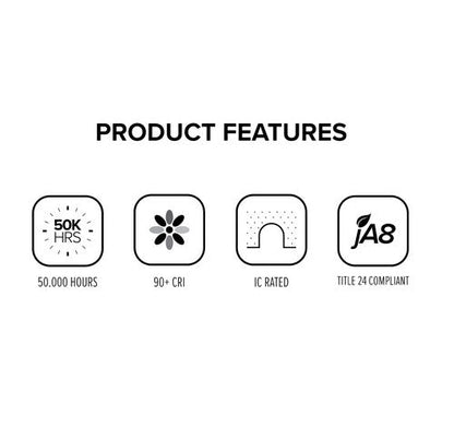 ELCO Lighting ECF41530W 9W 4" LED CFL Retrofit Insert 3000K, 700lm - White Finish - Sonic Electric