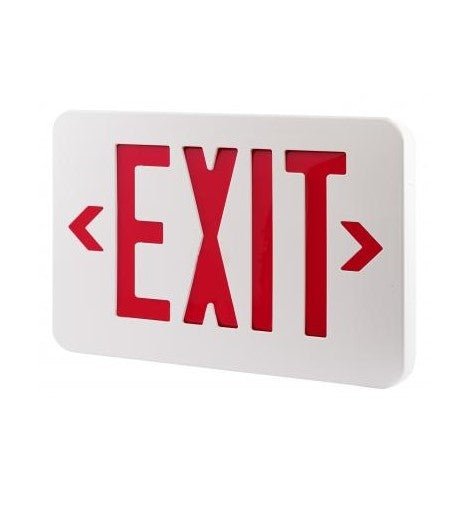 Elco Lighting EELEDRG LED Exit Sign, Green or Red Letters Single/Double Faced Configurable, Battery Backup - Sonic Electric