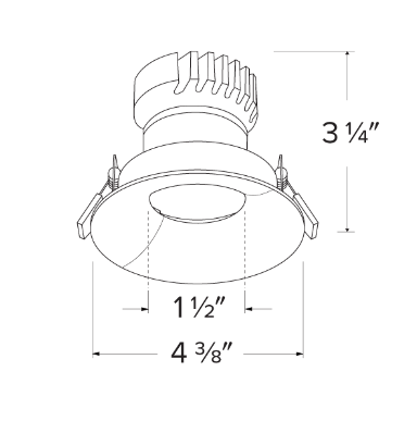 Elco Lighting EKCL3672W Pex 3" Round Curved Reflector - White Finish - Sonic Electric