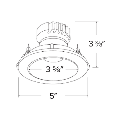 Elco Lighting EKCL4116W Pex 4" Round Shallow Reflector - White Finish - Sonic Electric