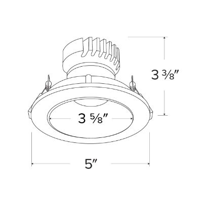 Elco Lighting EKCL4116W Pex 4" Round Shallow Reflector - White Finish - Sonic Electric