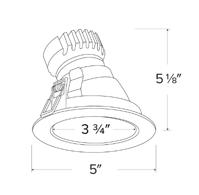 Elco Lighting EKCL4122W Pex 4" Round Adjustable Wall Wash - White Finish - Sonic Electric