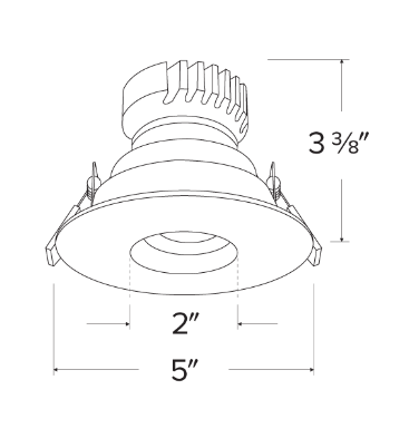 Elco Lighting EKCL4127BB Pex 4" Round Adjustable Pinhole - Black Finish - Sonic Electric