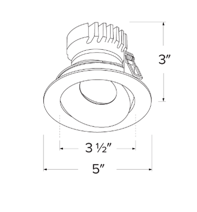 Elco Lighting EKCL4179W Pex 4" Round Directional Gimbal - White Finish - Sonic Electric
