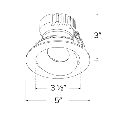 Elco Lighting EKCL4179W Pex 4" Round Directional Gimbal - White Finish - Sonic Electric