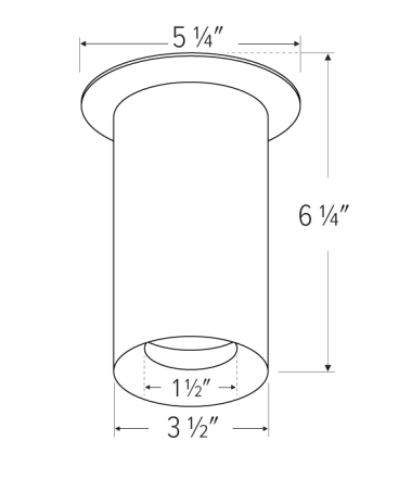 Elco Lighting EKS36SFW 3" Koto Sylo Surface Mount Fixture - White Finish - Sonic Electric