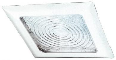 ELCO Lighting EL11W 8" Square Trim with Fresnel Glass Lens (2) 42W - White Finish - Sonic Electric