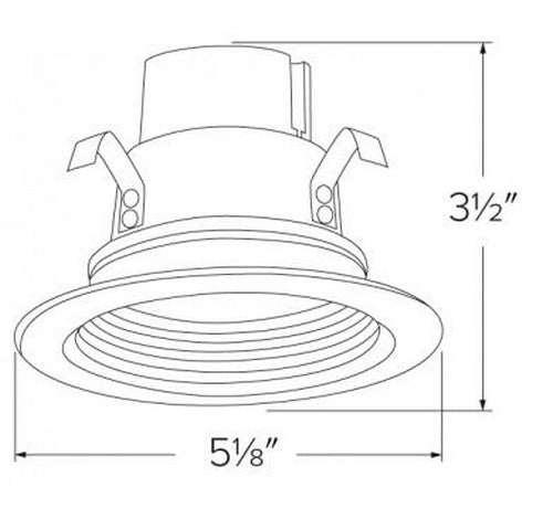 ELCO Lighting EL14040W 10W 4" LED Bi - Pin Retrofit Insert Baffle Trims 4000K - White Finish - Sonic Electric