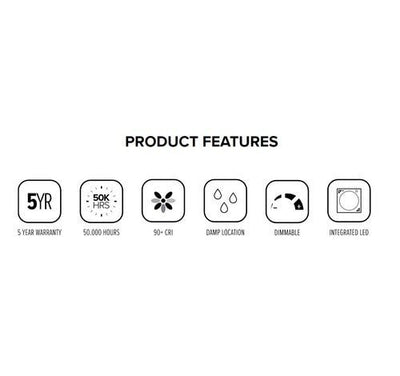 ELCO Lighting EL14130W 10W 4" LED Bi - Pin Retrofit Insert Reflector Trims 3000K - White Finish - Sonic Electric