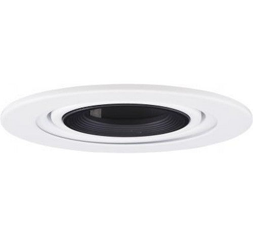 ELCO Lighting EL1433B 4" Gimbal Ring with Baffle Trim - Black with White Ring Finish - Sonic Electric