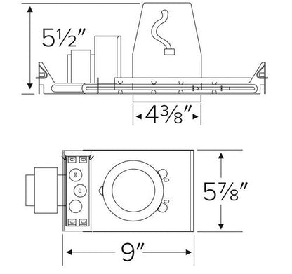 ELCO Lighting EL1499EA 50W 4" Low Voltage Miniature Universal Housing Electronic Transformer - Sonic Electric