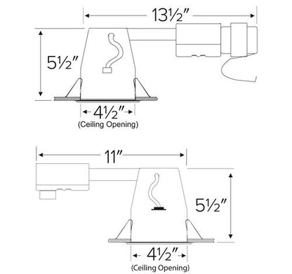 ELCO Lighting EL1499LDRICA 12W 4" Remodel Housing with Magnetic Transformer - Sonic Electric