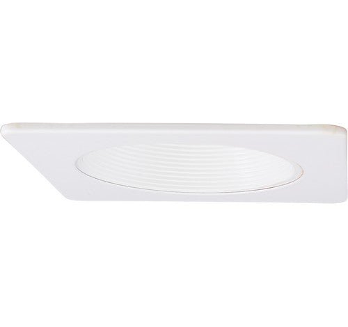 ELCO Lighting EL2393W 3" Square on Round Phenolic Baffle Trim - White Finish - Sonic Electric