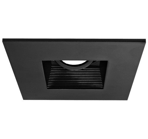ELCO Lighting EL2484B 4" Die - Cast Aluminum Square Adjustable Baffle Trim - Black Finish - Sonic Electric