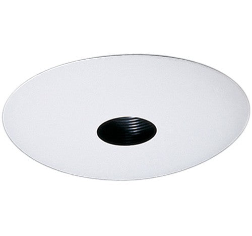 ELCO Lighting EL2529B 6" Adjustable Pinhole with Reflector Trim Black with White Ring - Sonic Electric