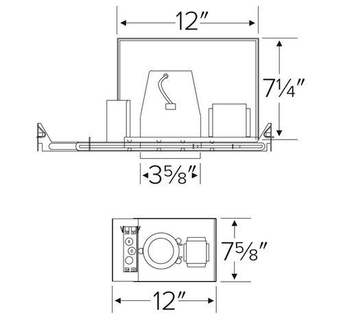 ELCO Lighting EL2699ICA 3" Magnetic Low Voltage Airtight IC Housing for MR16 Bi - Pin - Sonic Electric
