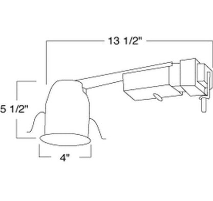 ELCO Lighting EL2699REA 50W 3" Low Voltage Airtight Remodel Housing Electronic - Sonic Electric