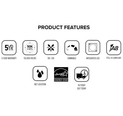 ELCO Lighting EL31127W 9W 3" Round LED Baffle Insert Recessed Lighting Trim 2700K - White Finish - Sonic Electric