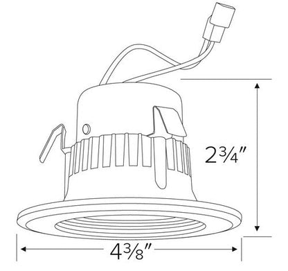 ELCO Lighting EL31230W 9W 3" Round LED Reflector Insert Recessed Lighting Trim 3000K - White Finish - Sonic Electric