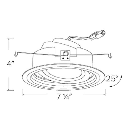 ELCO Lighting EL37630W 15W 6 Inch Round LED Adjustable Phenolic Baffle with PAR30 Gimbal Insert 3000K 1050lm - White Finish - Sonic Electric