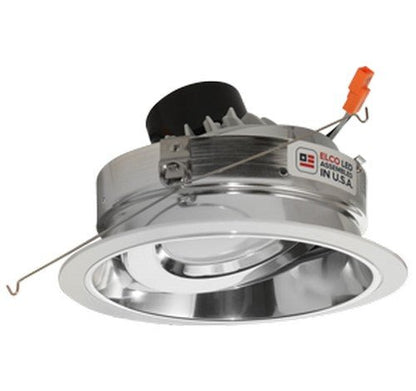 ELCO Lighting EL37730C 15W 6 Inch Round LED Adjustable Phenolic Reflector with PAR30 Gimbal Insert 3000K 1050lm - Chrome Finish - Sonic Electric