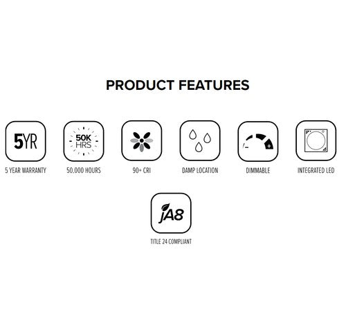 ELCO Lighting EL39730B 10.8W 3 Inch Round LED Adjustable Pull Down Insert 3000K - Black Finish - Sonic Electric