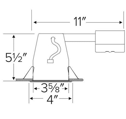 ELCO Lighting EL39LDRICA 12W 3" Remodel Housing - Black Finish - Sonic Electric