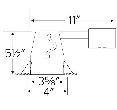 ELCO Lighting EL39LDRICA 12W 3" Remodel Housing - Black Finish - Sonic Electric