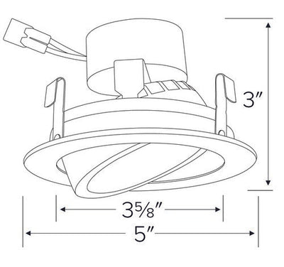 ELCO Lighting EL41627W 9W 4" LED Adjustable Gimbal Insert 2700K - White Finish - Sonic Electric
