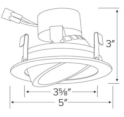 ELCO Lighting EL416CT3W 9W 4 Inch LED Adjustable Gimbal Insert 3 CCT - White Finish - Sonic Electric