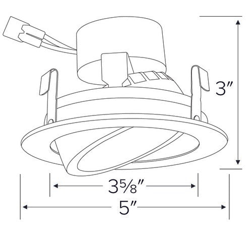 ELCO Lighting EL416CT3W 9W 4 Inch LED Adjustable Gimbal Insert 3 CCT - White Finish - Sonic Electric