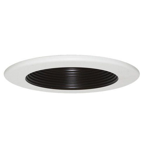 Elco Lighting EL4331B 4" Baffle Trim for ELD4RT LED Module - Black Baffle, White Ring Finish - Sonic Electric