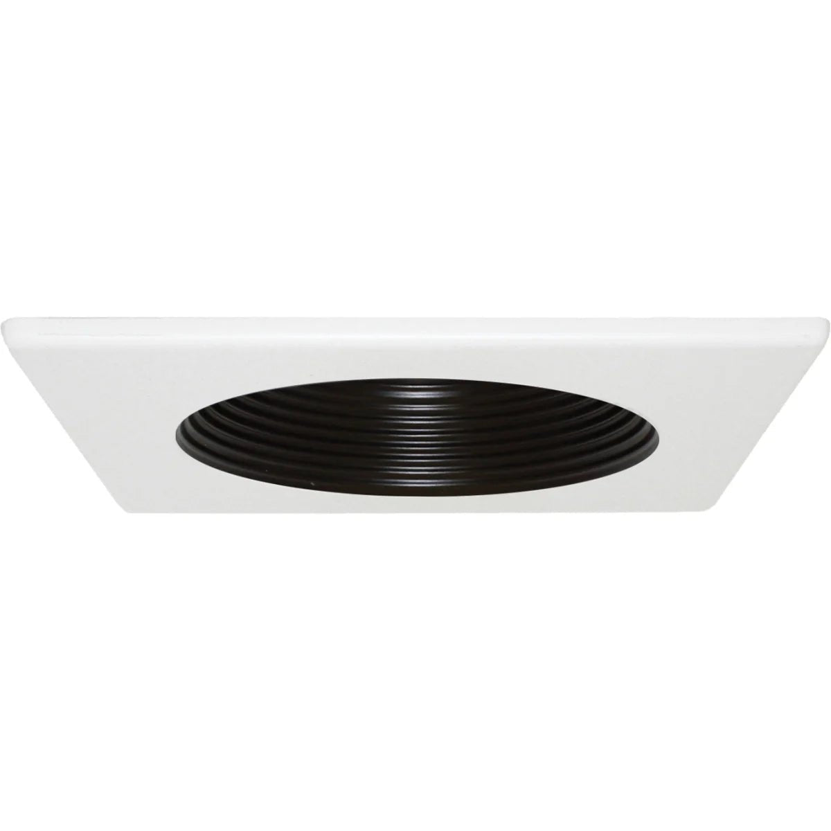 Elco Lighting EL4351B 4" Square Baffle Trim for ELD4RT LED Module, Black Baffle - White Square Finish - Sonic Electric