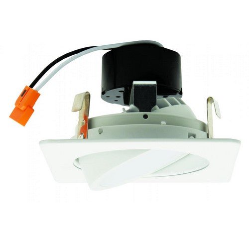 ELCO Lighting EL44630W 9W 4" LED Square Adjustable Gimbal Insert 3000K - White Finish - Sonic Electric