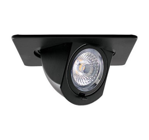 ELCO Lighting EL44727B 12.6W 4 Inch Square LED Adjustable Pull - Down Insert 2700K - Black Finish - Sonic Electric