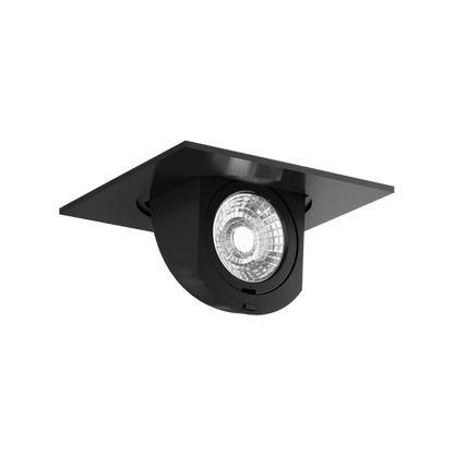 Elco Lighting EL44727B2 4" Square LED Adjustable Pull - Down Insert, 11W, 950lm, 2700K, Triac/ELV Dimmable, 36° Beam - Black Finish - Sonic Electric