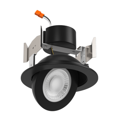 Elco Lighting EL456CT5B 4" LED Floating Adjustable Eyeball Insert with 5 - CCT Switch, 9W, 2700K - 5000K, 700lm, 120V, Dimming Triac/ELV - Black Finish - Sonic Electric