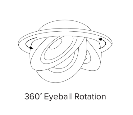 Elco Lighting EL456CT5B 4" LED Floating Adjustable Eyeball Insert with 5 - CCT Switch, 9W, 2700K - 5000K, 700lm, 120V, Dimming Triac/ELV - Black Finish - Sonic Electric