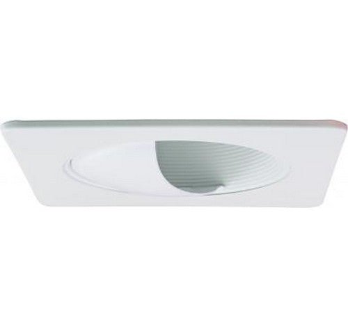 ELCO Lighting EL4592W Mahogany System 4 Inch Square Wall Wash Trim - White Finish - Sonic Electric