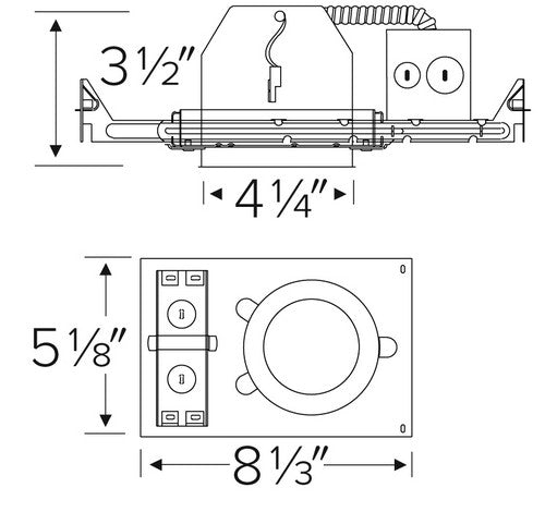 ELCO Lighting EL492ICA 4" Airtight Shallow New Construction Housing - Sonic Electric
