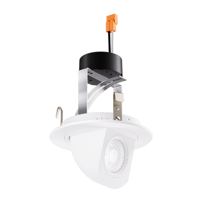 Elco Lighting EL497SDW2 4" Round LED Adjustable Pull - Down Insert (2nd Generation) 11W, 950LM, Sunset, 120V - White Finish - Sonic Electric