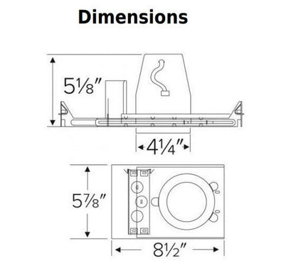 ELCO Lighting EL49LDICA 12W 4" New Construction Housing - Sonic Electric